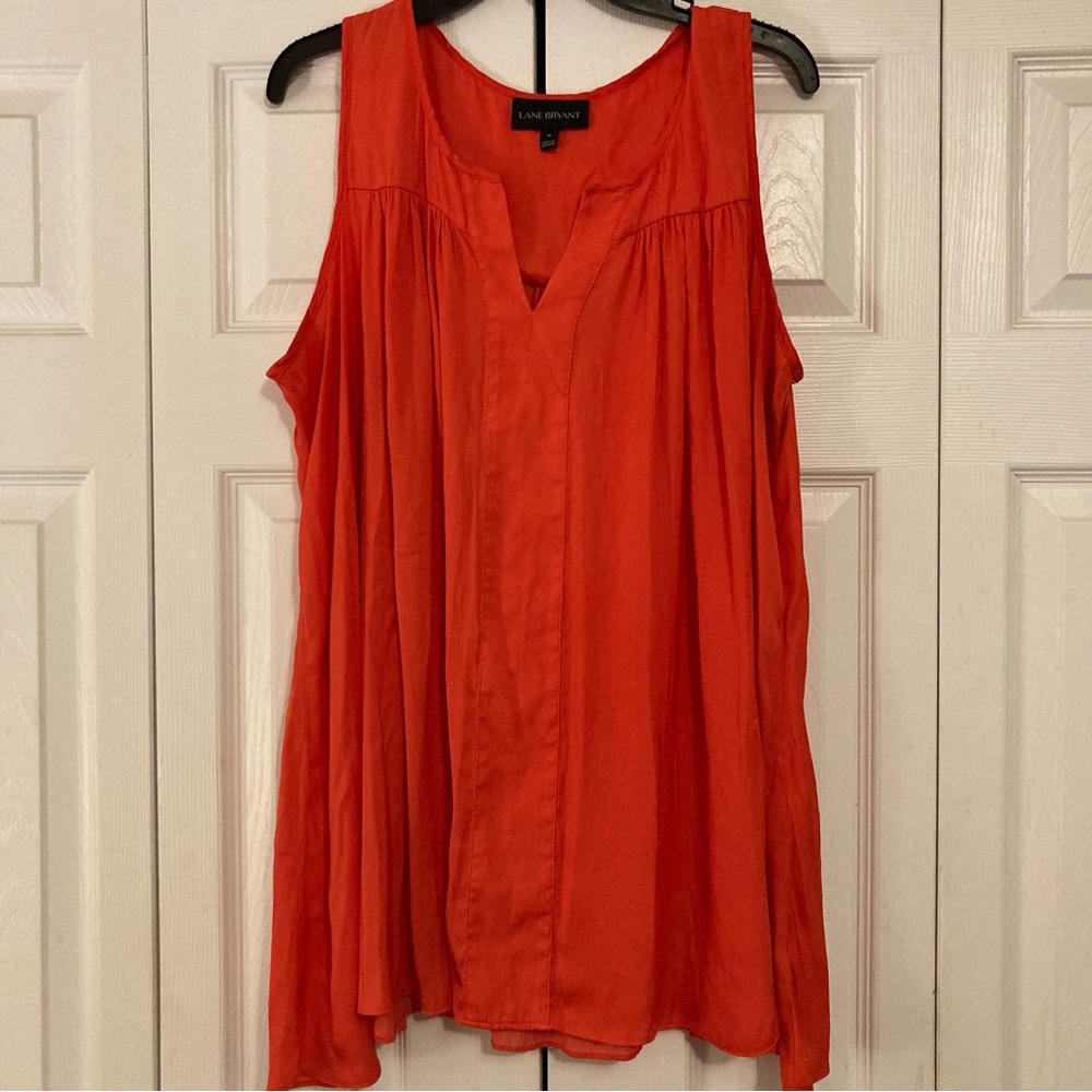 Lane Bryant Orange Sleeveless Top